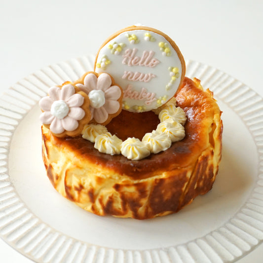 バスクチーズケーキ メッセージアイシングクッキーセット プレーン ◎ / 誕生日 記念日 父の日