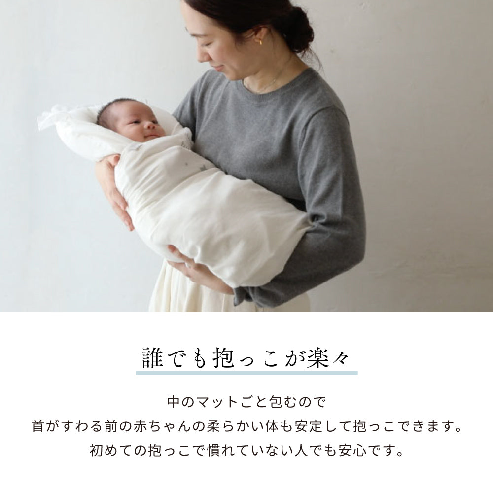 わたガーゼ たまごマットおくるみCLOUD　UNRYU