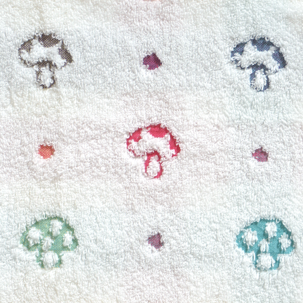 バスポンチョ＆チャームハンカチ シャンピニオン ギフトセット / 名入れ刺繍可