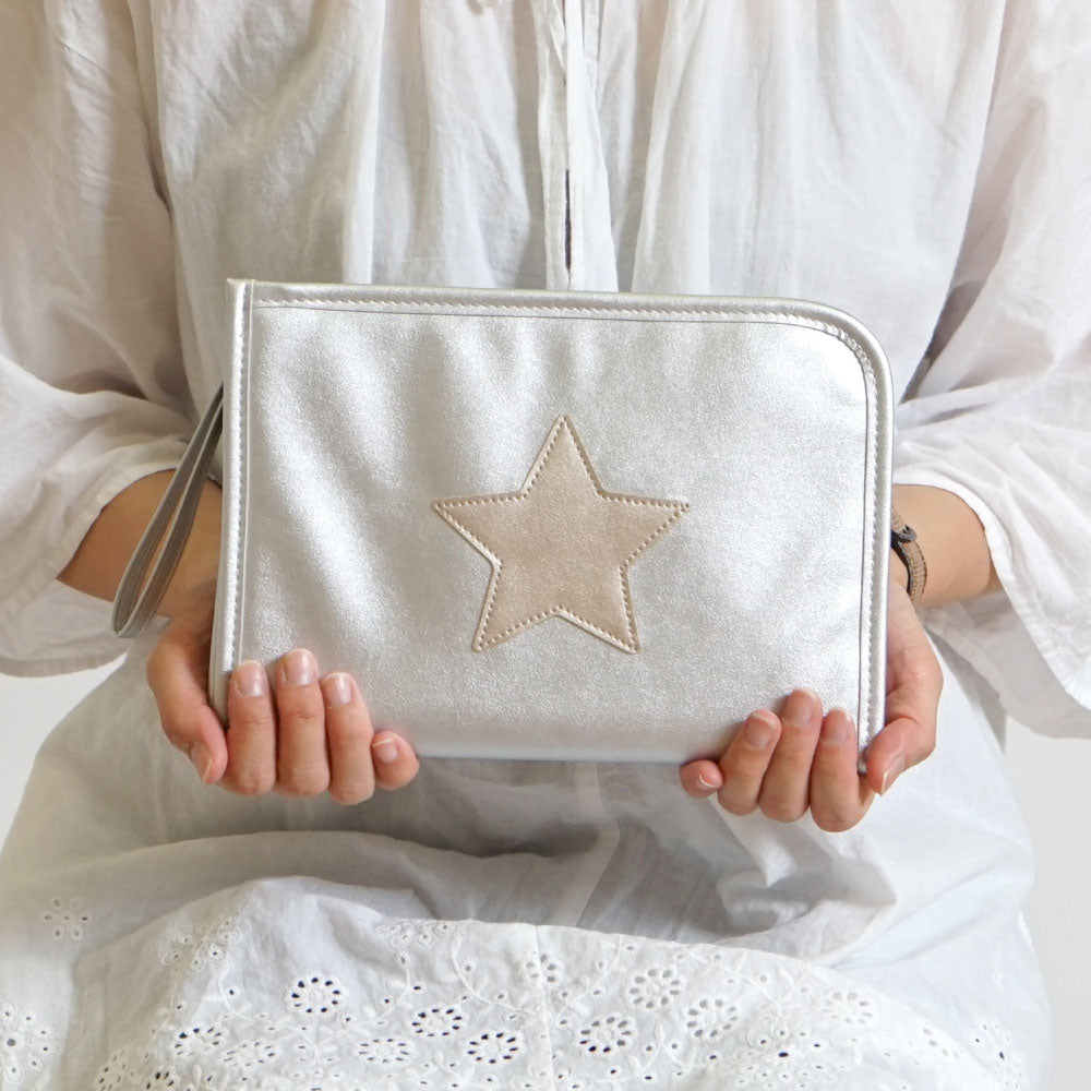 母子手帳ケース　Silver（シルバー）Lサイズ ◆