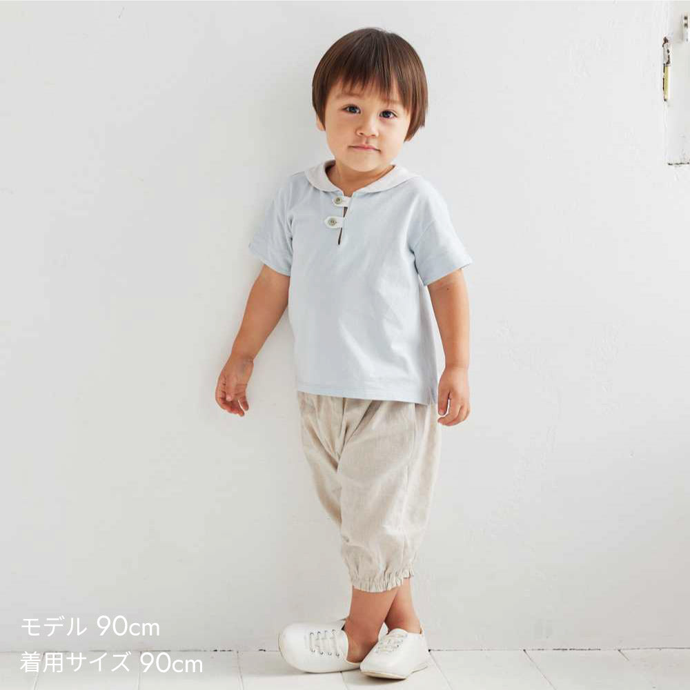 セーラー配色 Tシャツ　ライトブルー　80cm・90cm・100cm・110cm