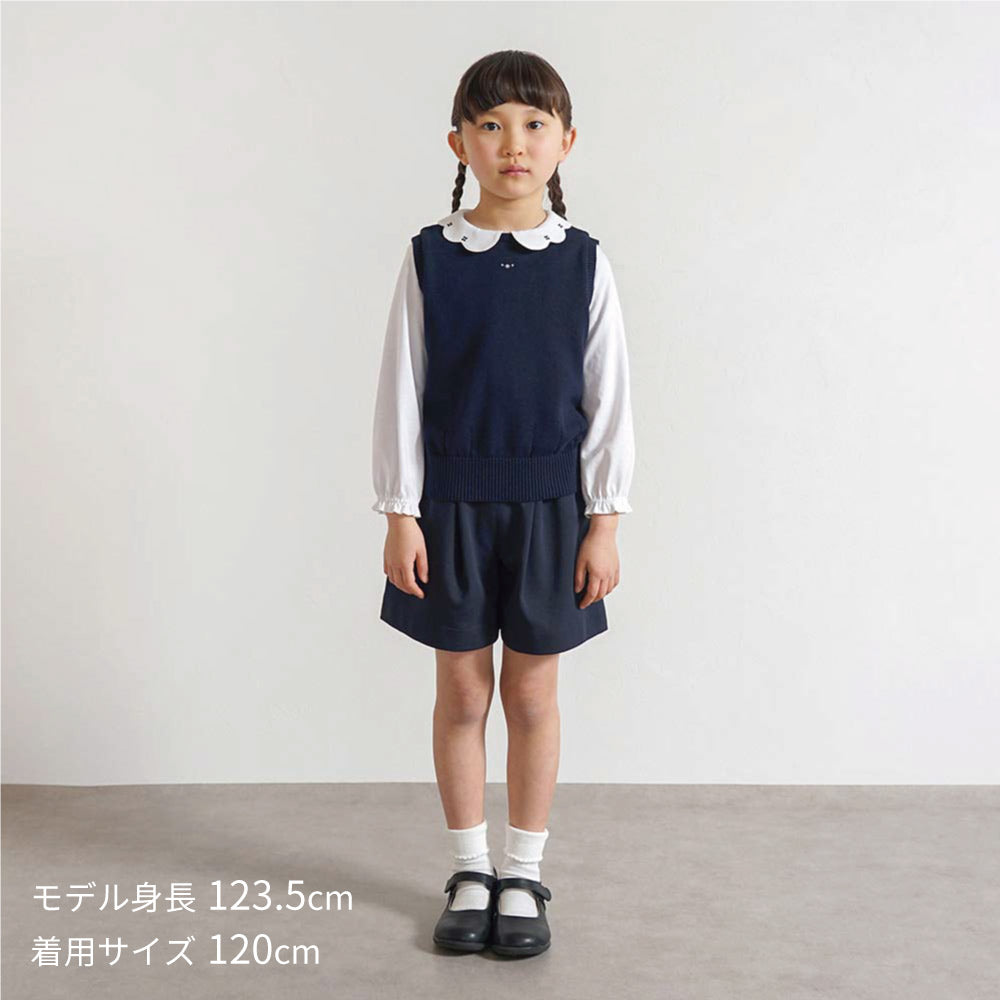お受験服 クルーネックベスト ネイビー 90cm・100cm・110cm・120cm