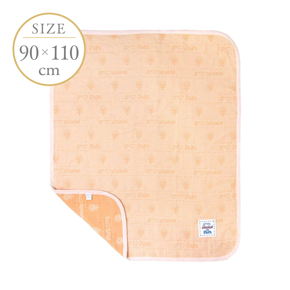 完売【特別価格】夏の快適お布団セット オレンジ　4重ガーゼケット