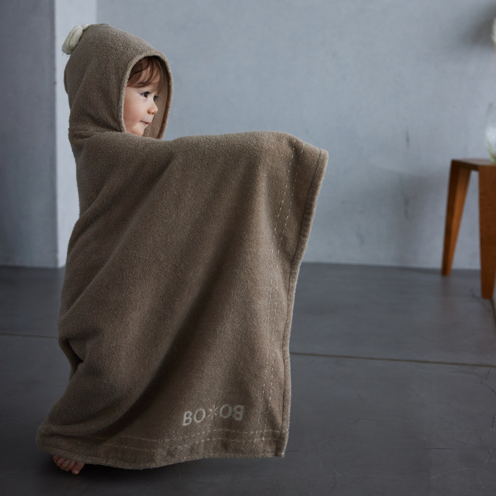 バスポンチョ・スタイギフトセット グレージュ / 名入れ刺繍可