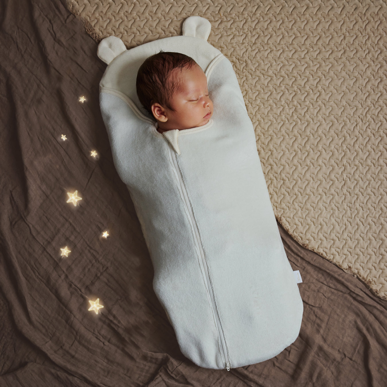 たまごマットおくるみ sleep 起毛ベロア グレー