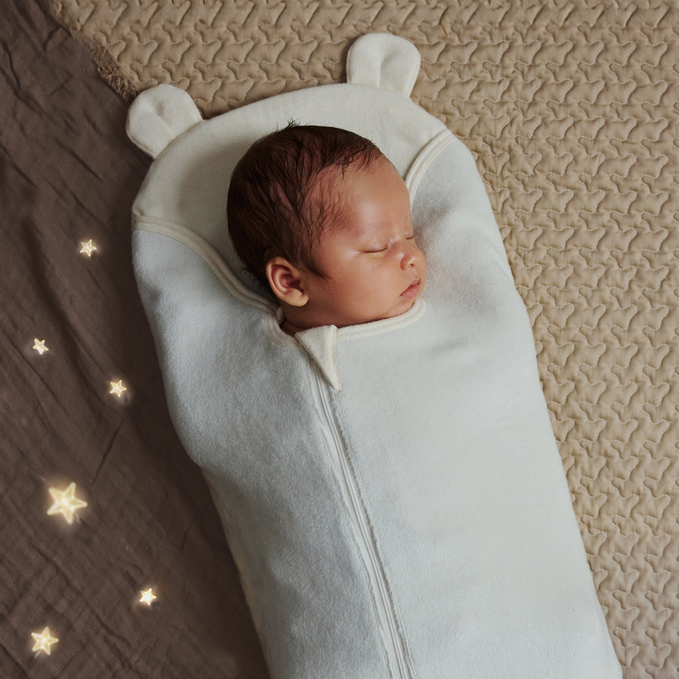 たまごマットおくるみ sleep 起毛ベロア グレー