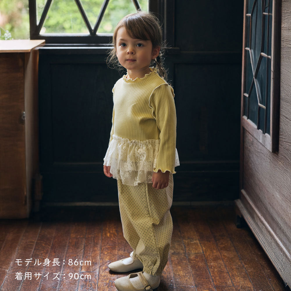 ドットLaceパンツ ベージュ 80・90・100・110cm