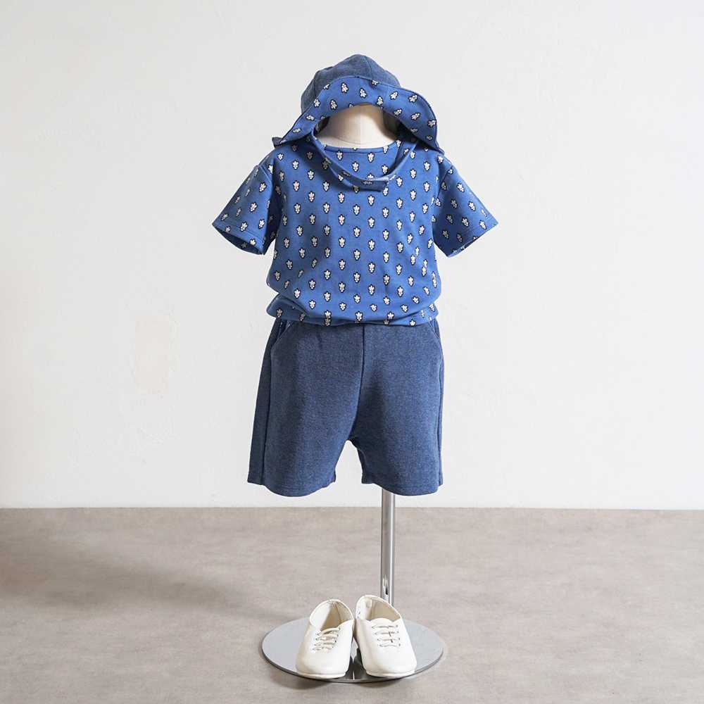 ムーシュセットアップ ブルー  80-90cm　 / ギフト包装不可