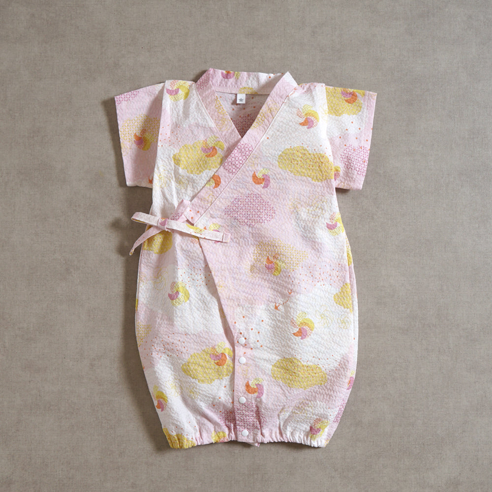 甚平2wayドレス50-70cm ピンク nadeshiko_撫子 / ツーウェイオール