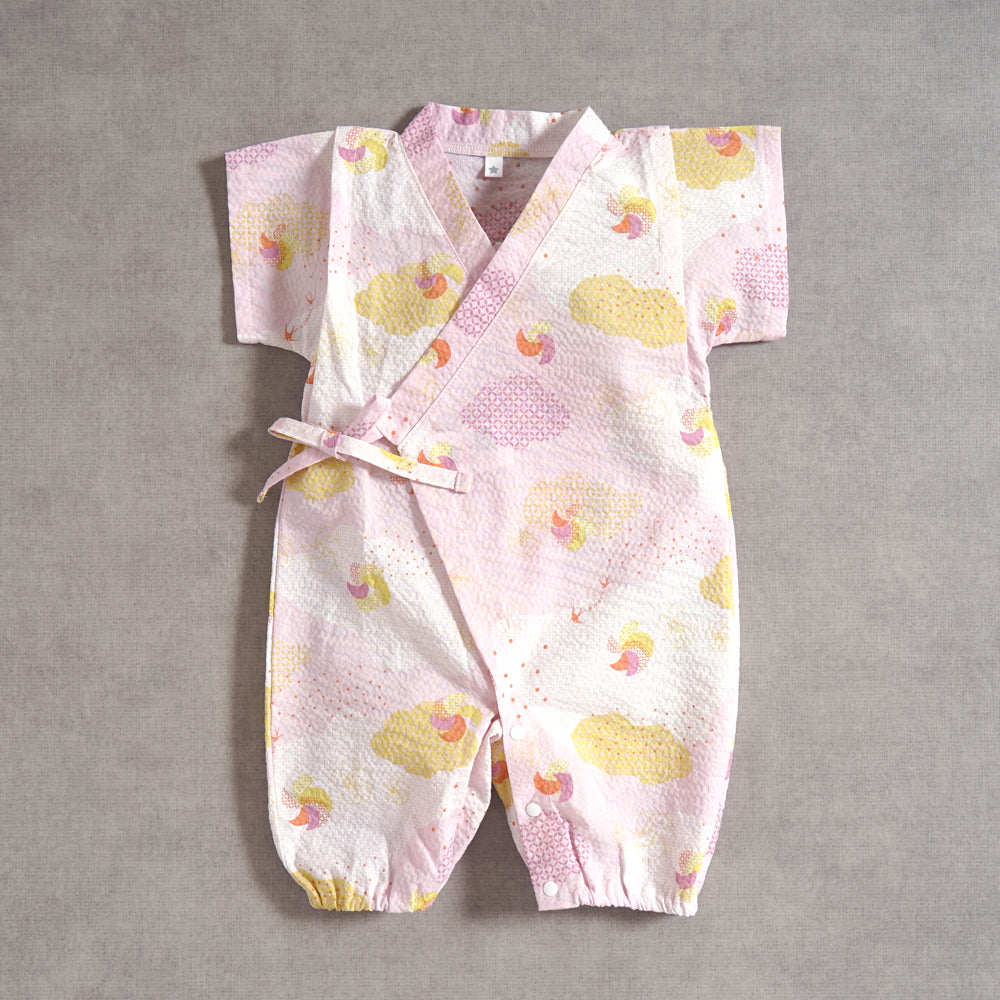 甚平2wayドレス50-70cm ピンク nadeshiko_撫子 / ツーウェイオール
