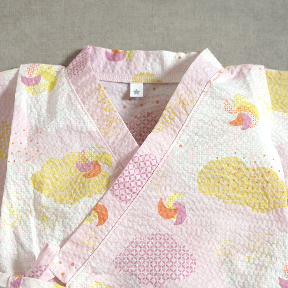 甚平2wayドレス50-70cm ピンク nadeshiko_撫子 / ツーウェイオール
