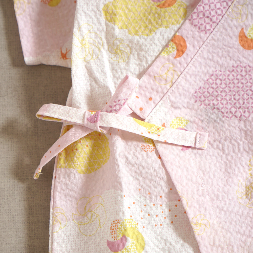 甚平2wayドレス50-70cm ピンク nadeshiko_撫子 / ツーウェイオール