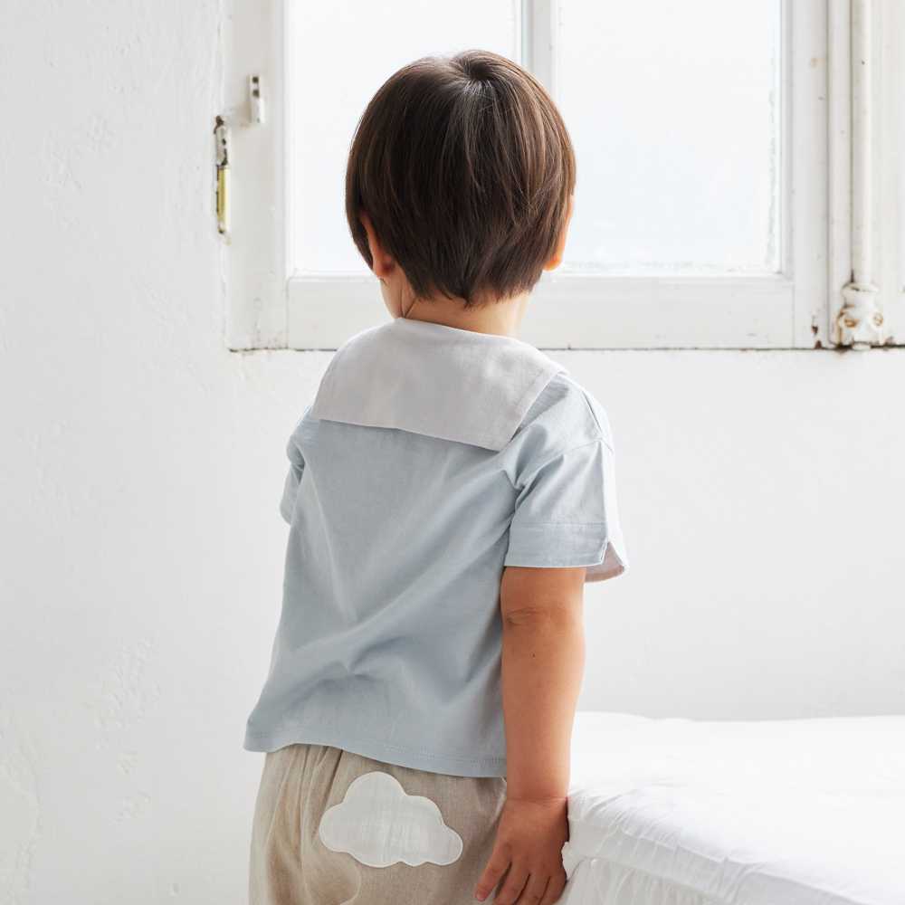 セーラー配色 Tシャツ　ホワイト　80cm・90cm・100cm・110cm