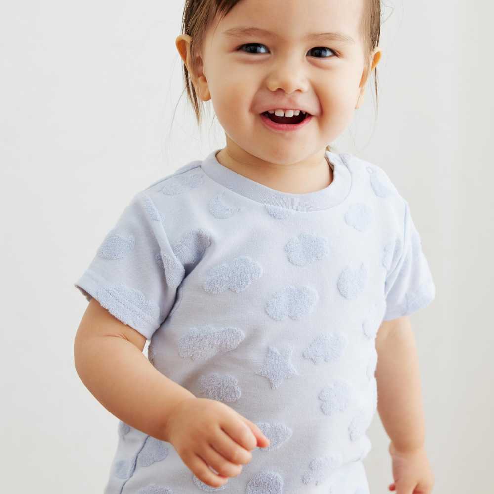 cloudパイル Tシャツ ライトブルー 80cm・90cm・100cm・110cm
