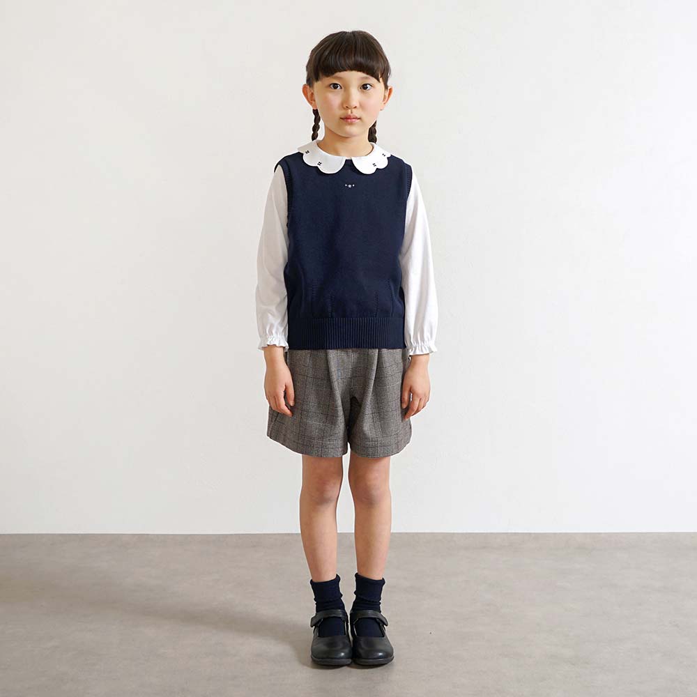 お受験 二つ折りソックス ネイビー 14-16・16-18・18-20cm