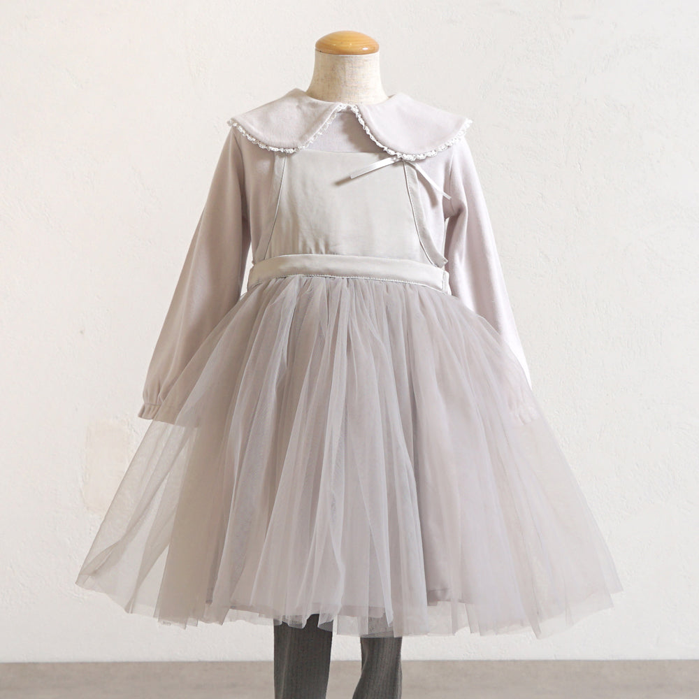 2wayチュールキャミドレス グレー  70-90cm  / ギフト包装不可