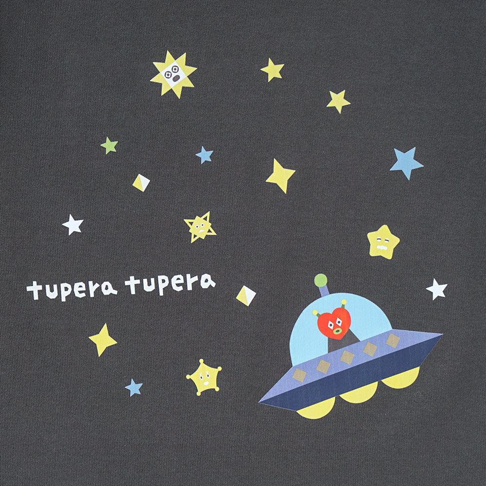 tupera tupera 親子Tシャツ(キッズ) チャコール 80-90cm