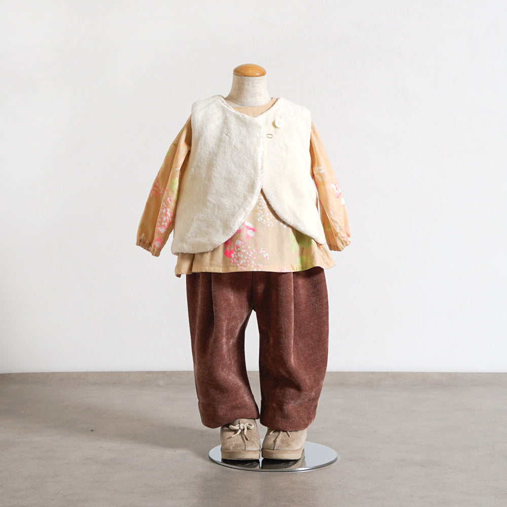 ギャザーチュニック ベージュ 80・90・100・110cm