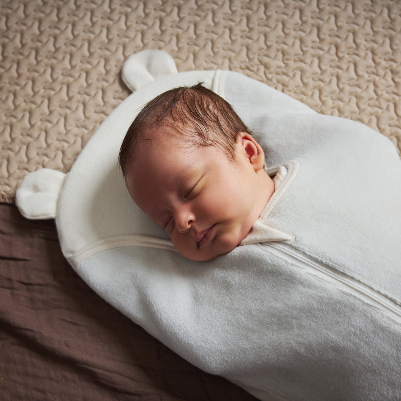 たまごマットおくるみ sleep 起毛ベロア グレー
