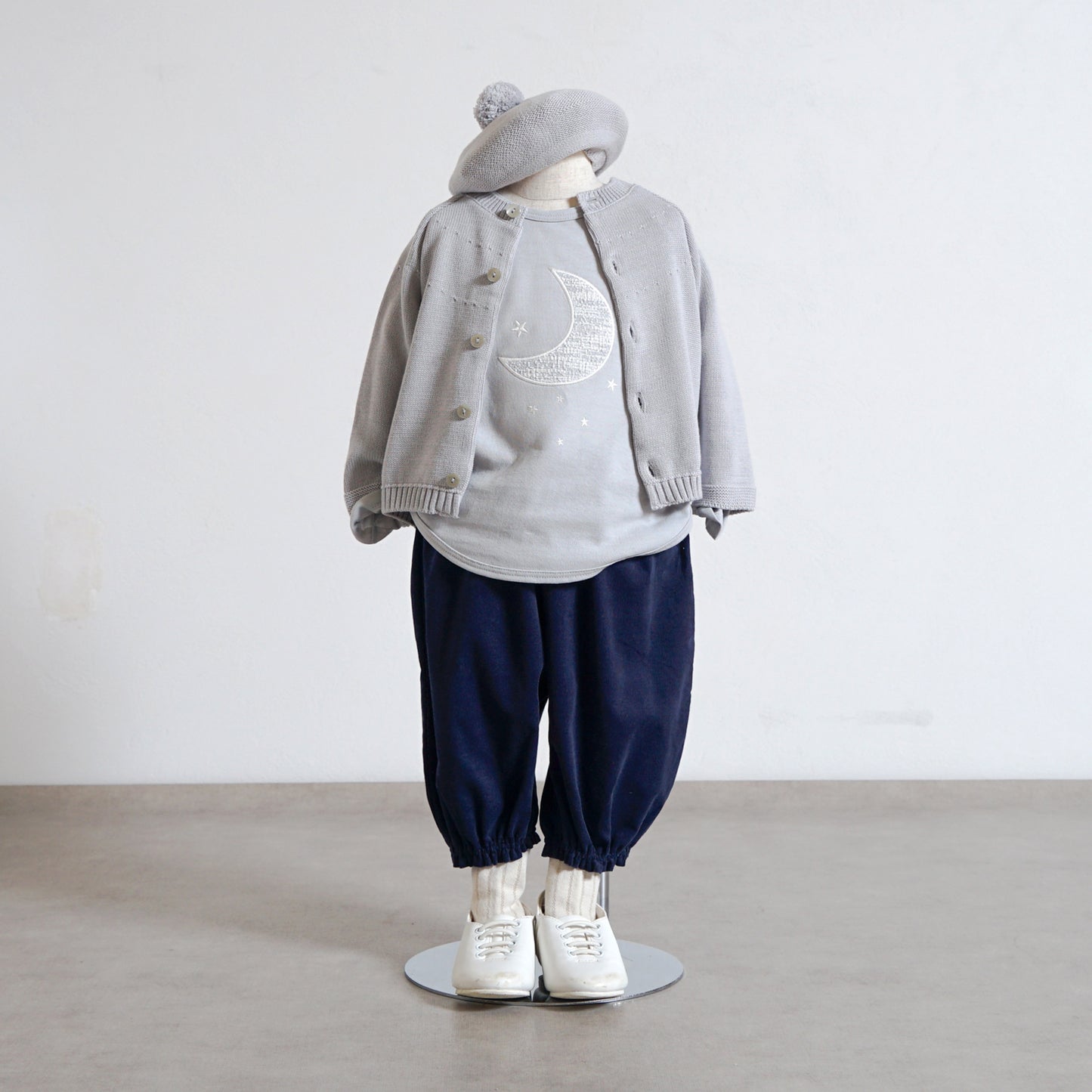 moon長袖Tシャツ ライトブルー 80・90・100cm