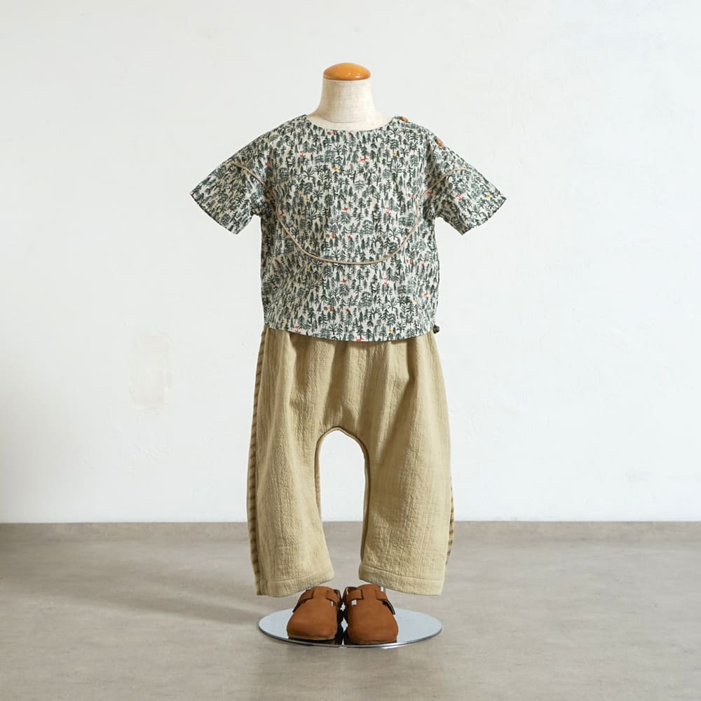 forestヨークブラウス アイボリー 80・90・100・110cm