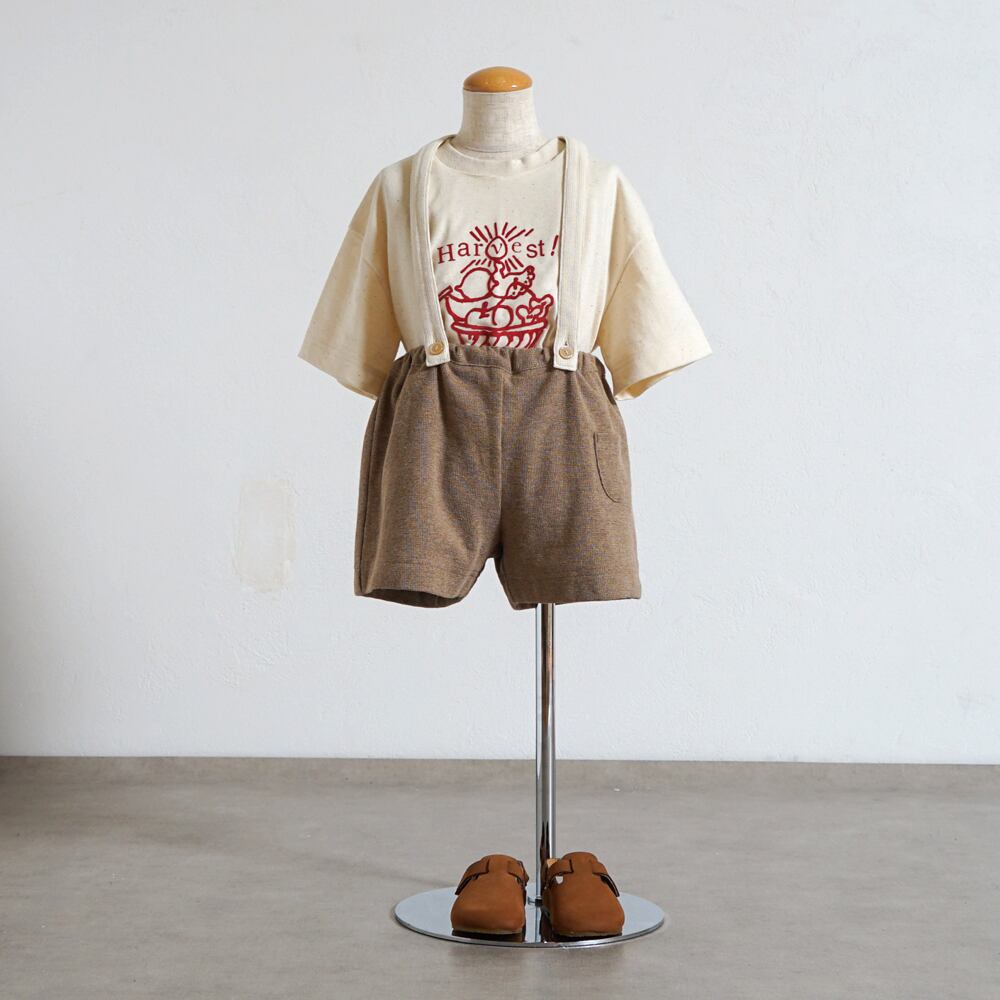 ニットサロペット ブラウン 80-90・90-100cm