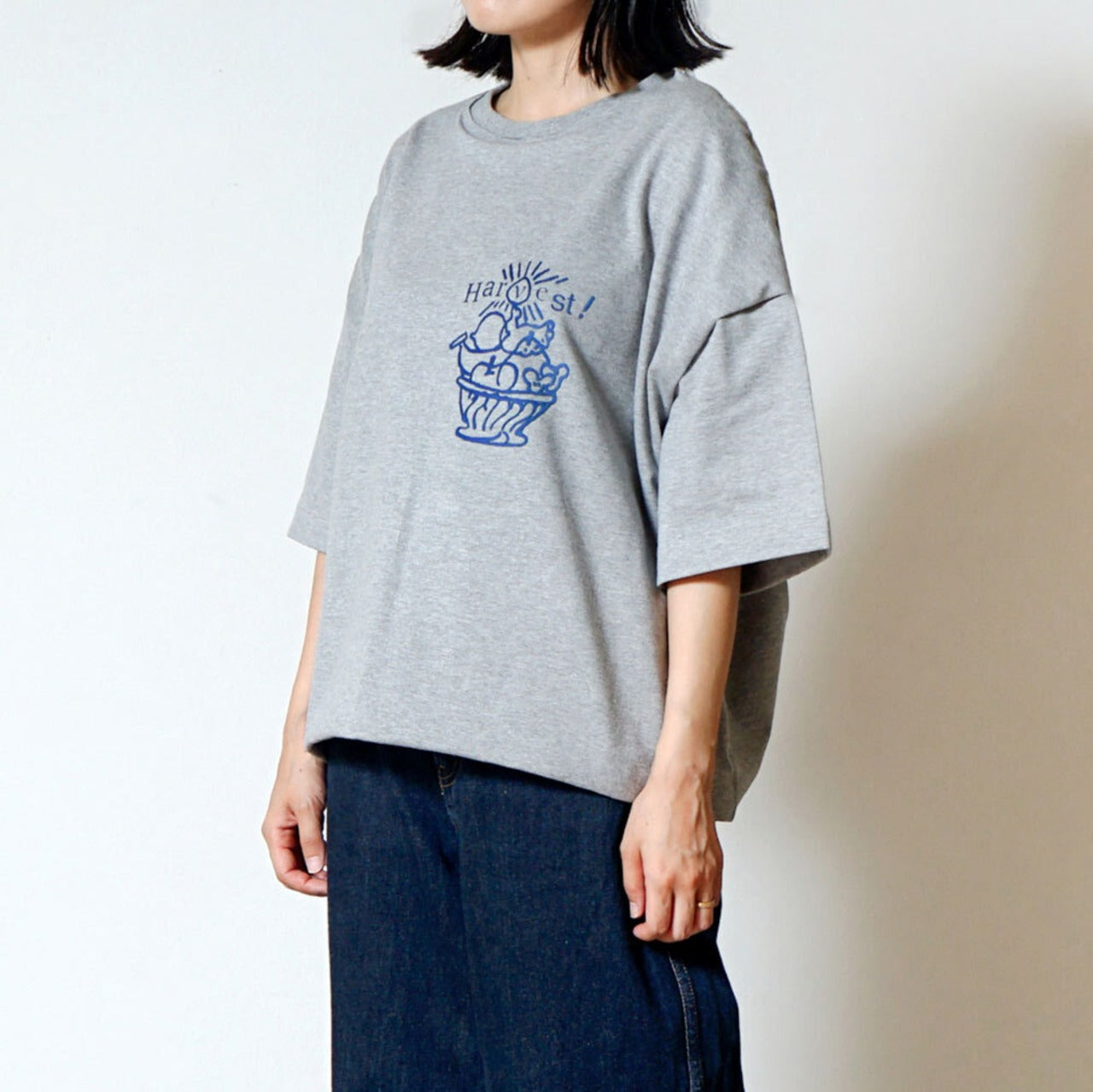HarvestプリントTシャツ キナリ F / 大人服
