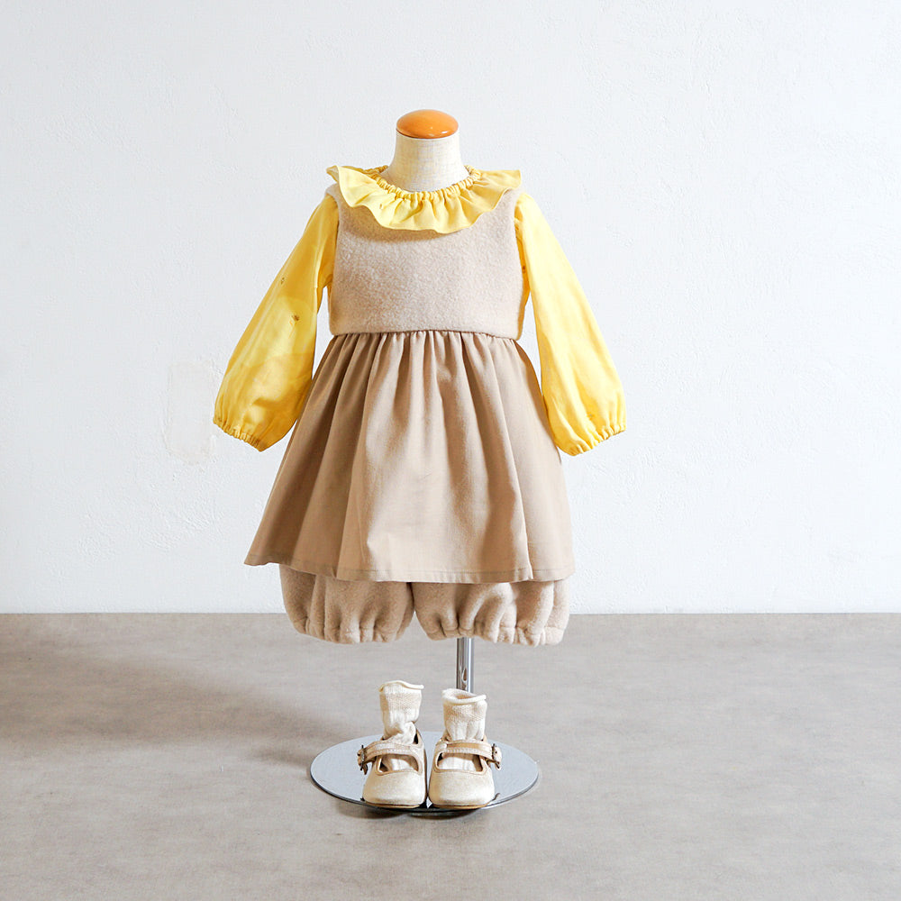 フリル襟シャツ イエロー 80・90・100・110cm