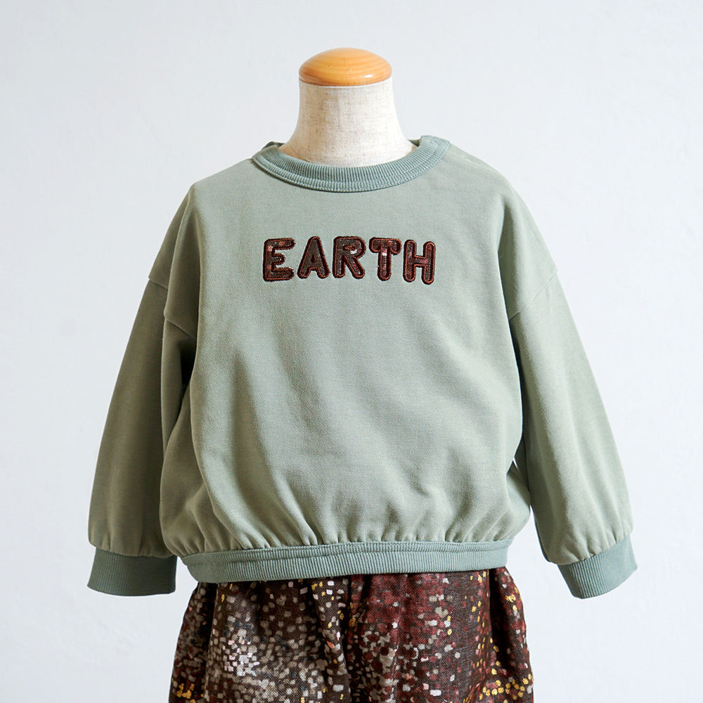 EARTH刺繍トップス カーキ 80・90・100cm