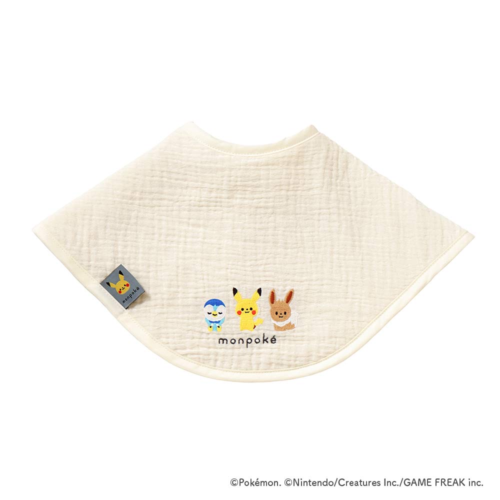 【次回入荷予定あり】monpoké うすわたガーゼ2wayビブ