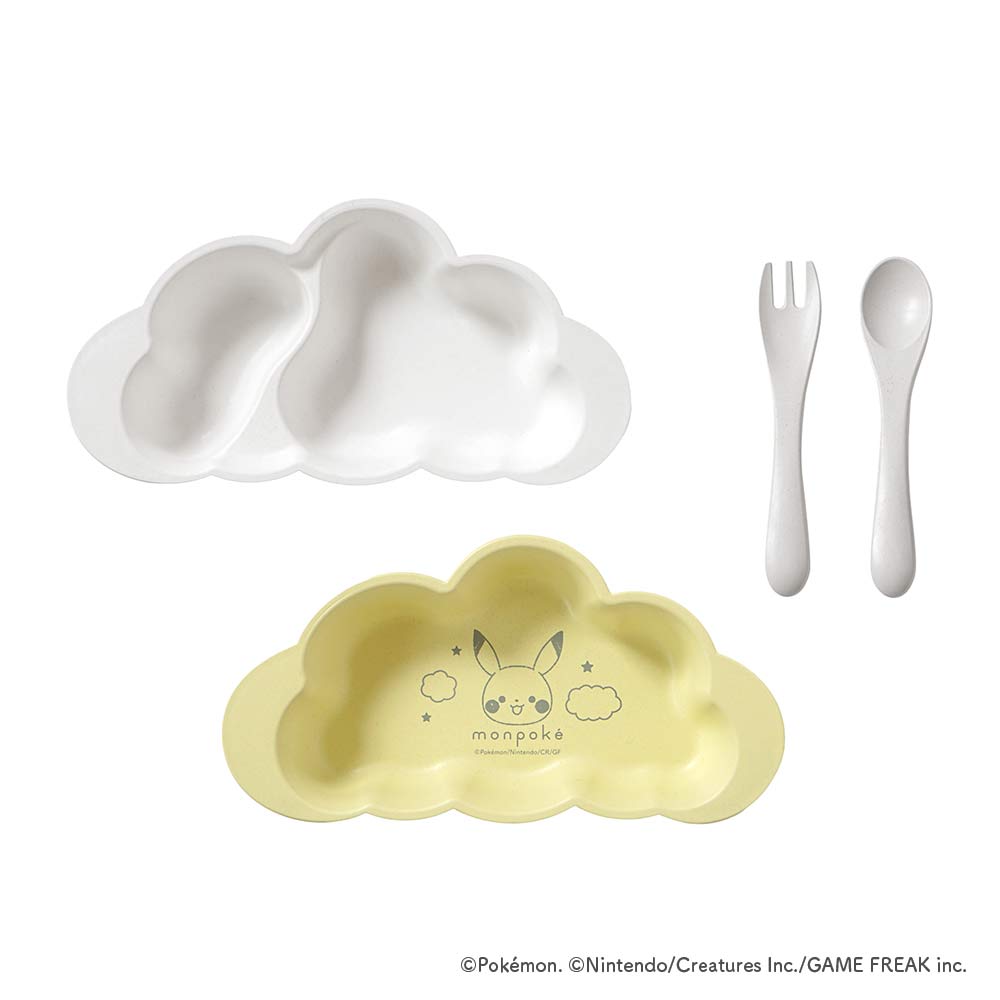 monpoké mamamanmaプレートセット フレンチバニラ / 食器　ベビーサイズ