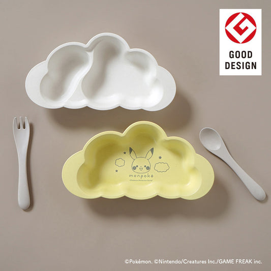 【予約】monpoké mamamanmaプレートセット フレンチバニラ / 食器　ベビーサイズ