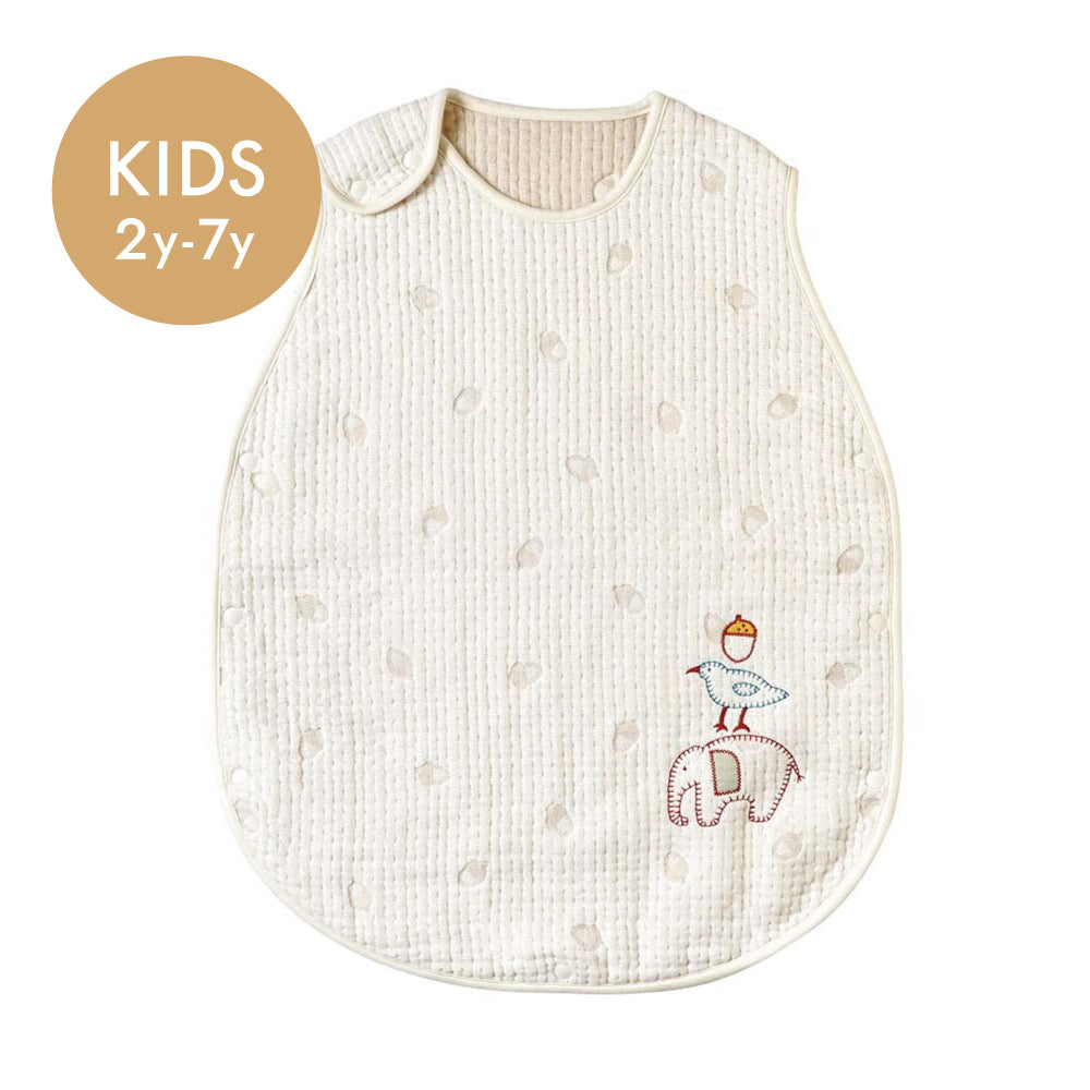 guri　スリーパー　キッズサイズ　ふくふくガーゼ(6重ガーゼ)　 / 名入れ刺繍可