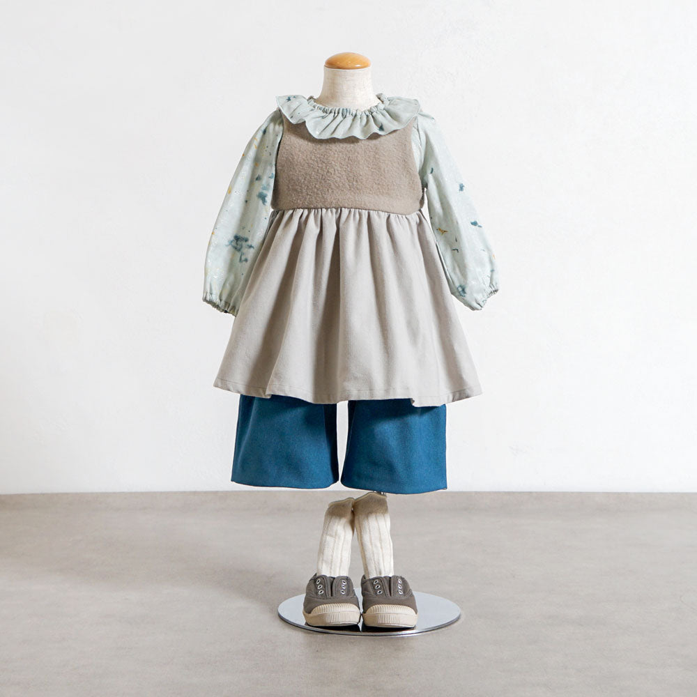 ボアエプロン グレージュ 80・90・100・110cm