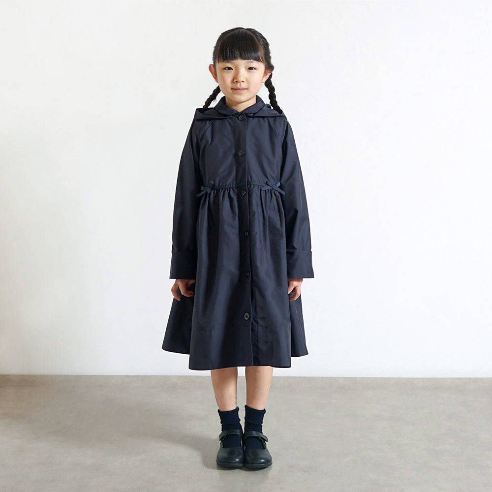 お受験 ギャザー2wayコート ネイビー 105-115・115-125・125-135cm