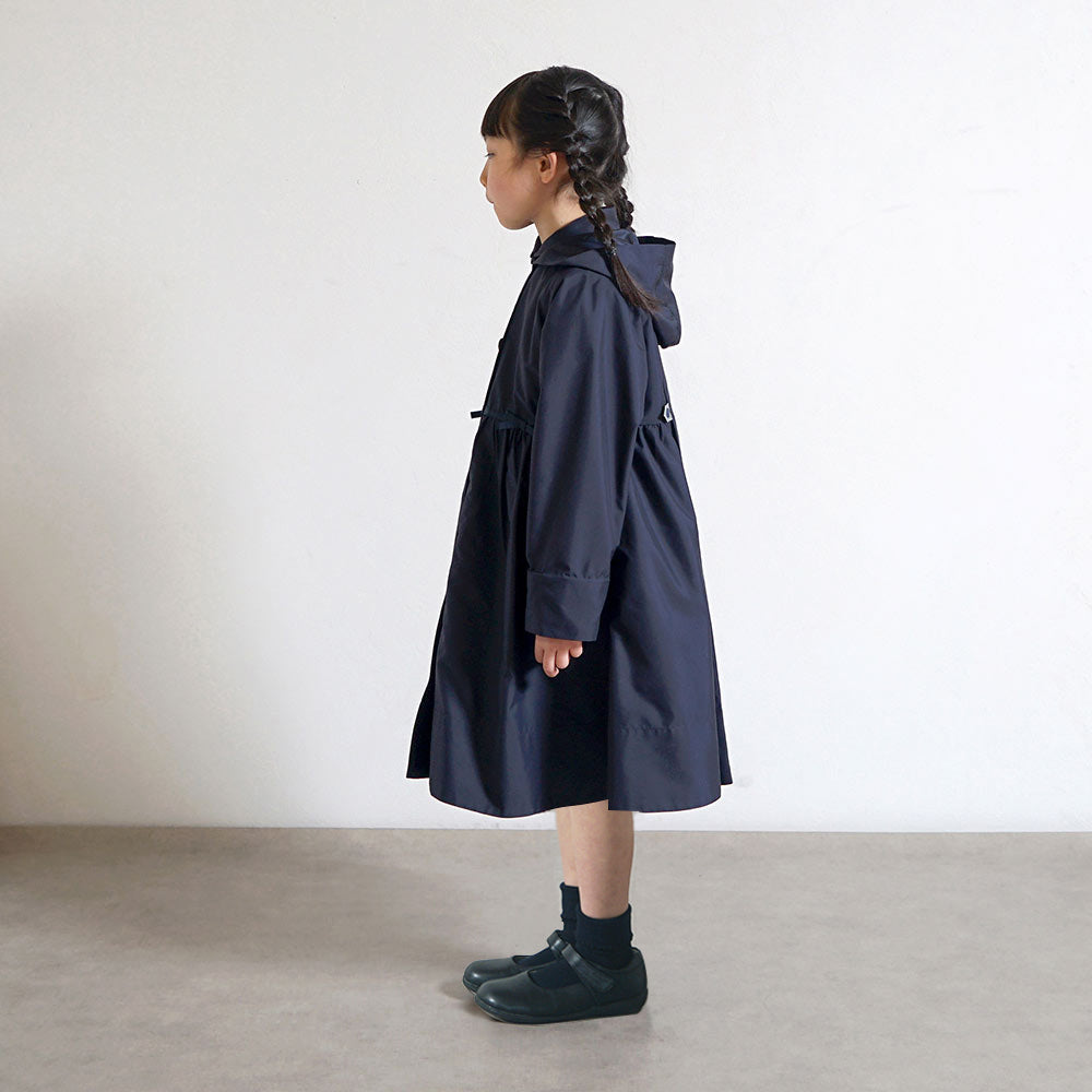 お受験 ギャザー2wayコート ネイビー 105-115・115-125・125-135cm
