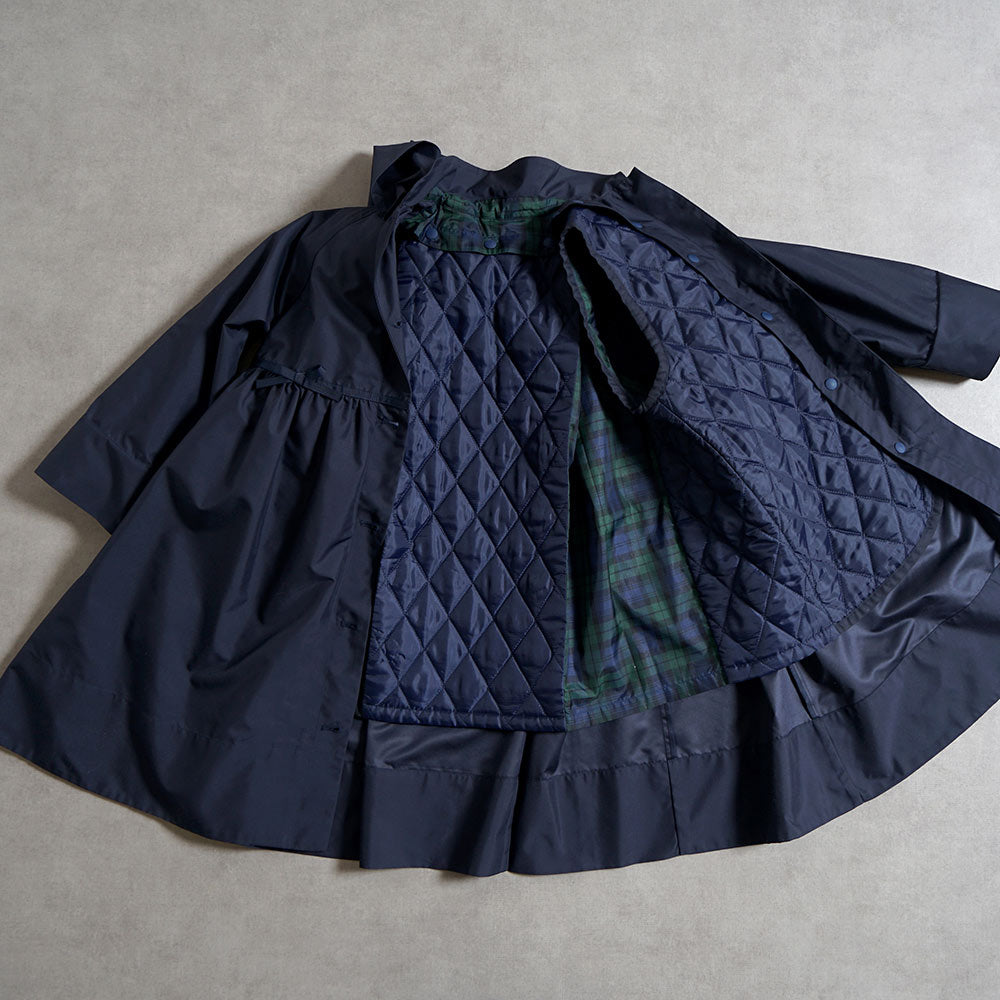 お受験 ギャザー2wayコート ネイビー 105-115・115-125・125-135cm