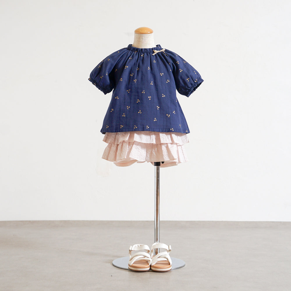 フリルティアードパンツ ペールピンク 80・90・100・110cm