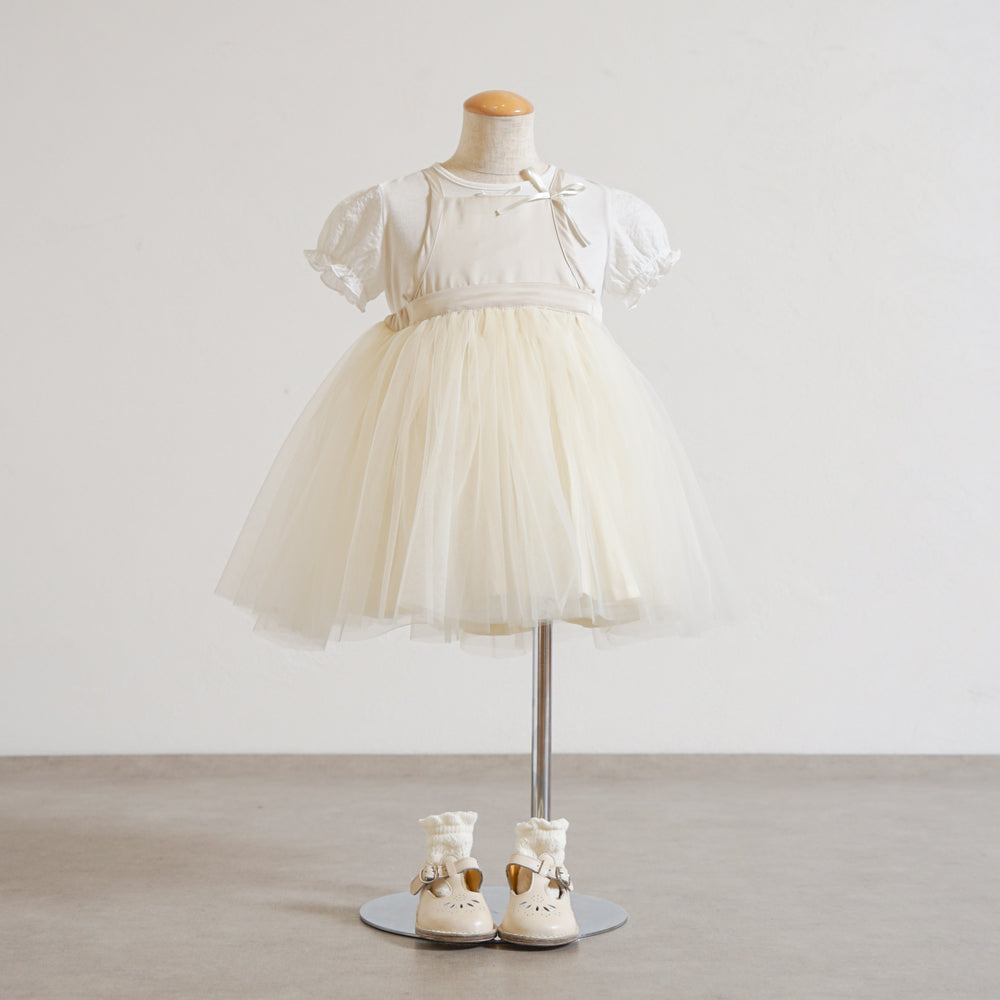 2wayチュールキャミドレス ミルク  70-90cm・90-110cm