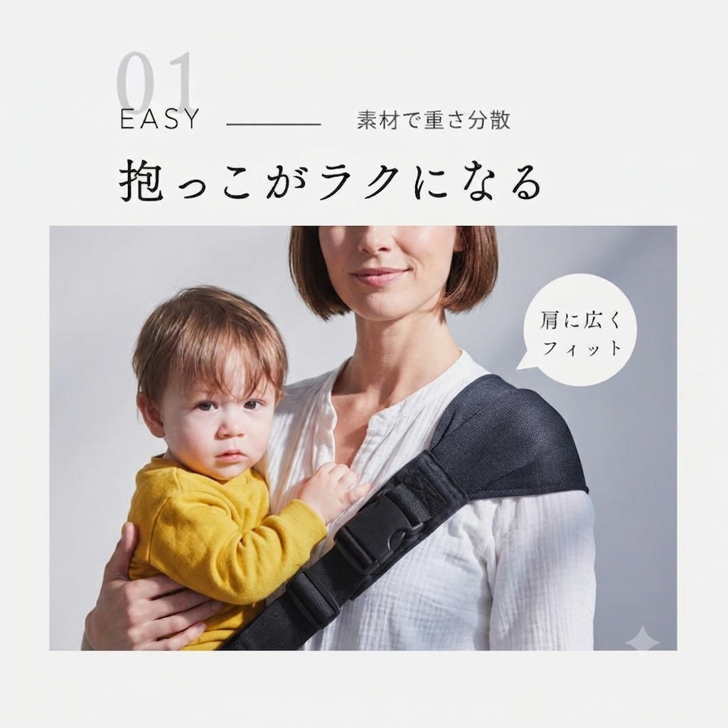 Shoulfy（ショルフィー）ベージュ/ 抱っこ紐　10mois