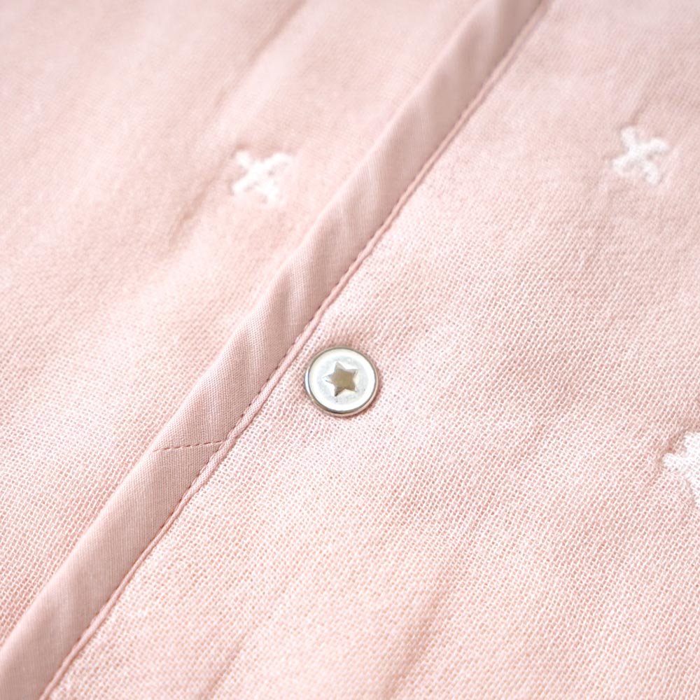 シェルピンク　6wayスリーパー　ふくふくガーゼ(6重ガーゼ)　  / 名入れ刺繍可