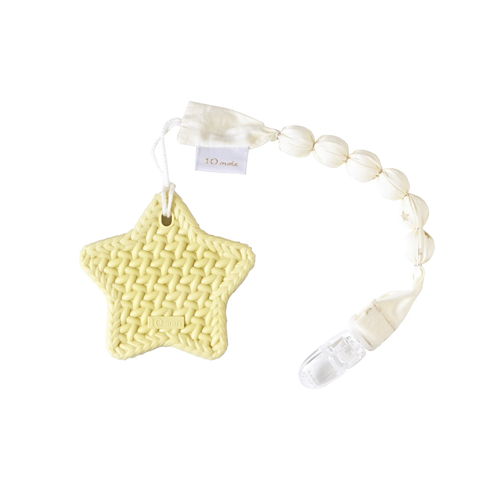 TEETHER(歯がため)　スター　ホルダー付き　イエロー