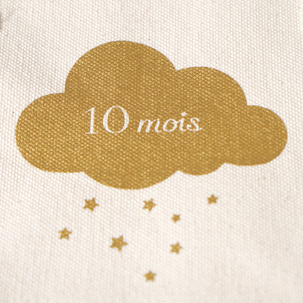 帆布BAGギフト　ベビーボトル・ビブ・ポーチ シェルピンク  / 出産祝い