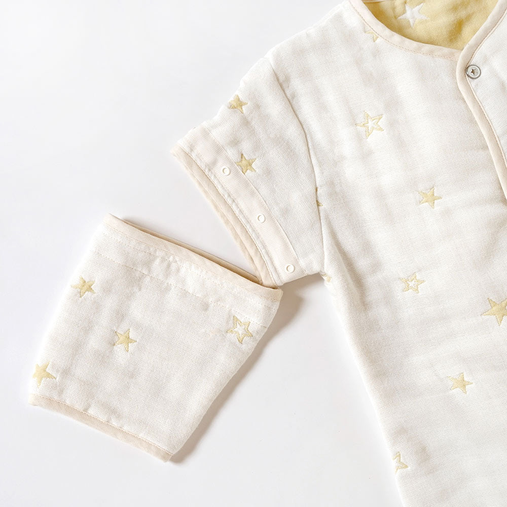 エクリュ　6wayスリーパー　ふくふくガーゼ(6重ガーゼ)　  / 名入れ刺繍可