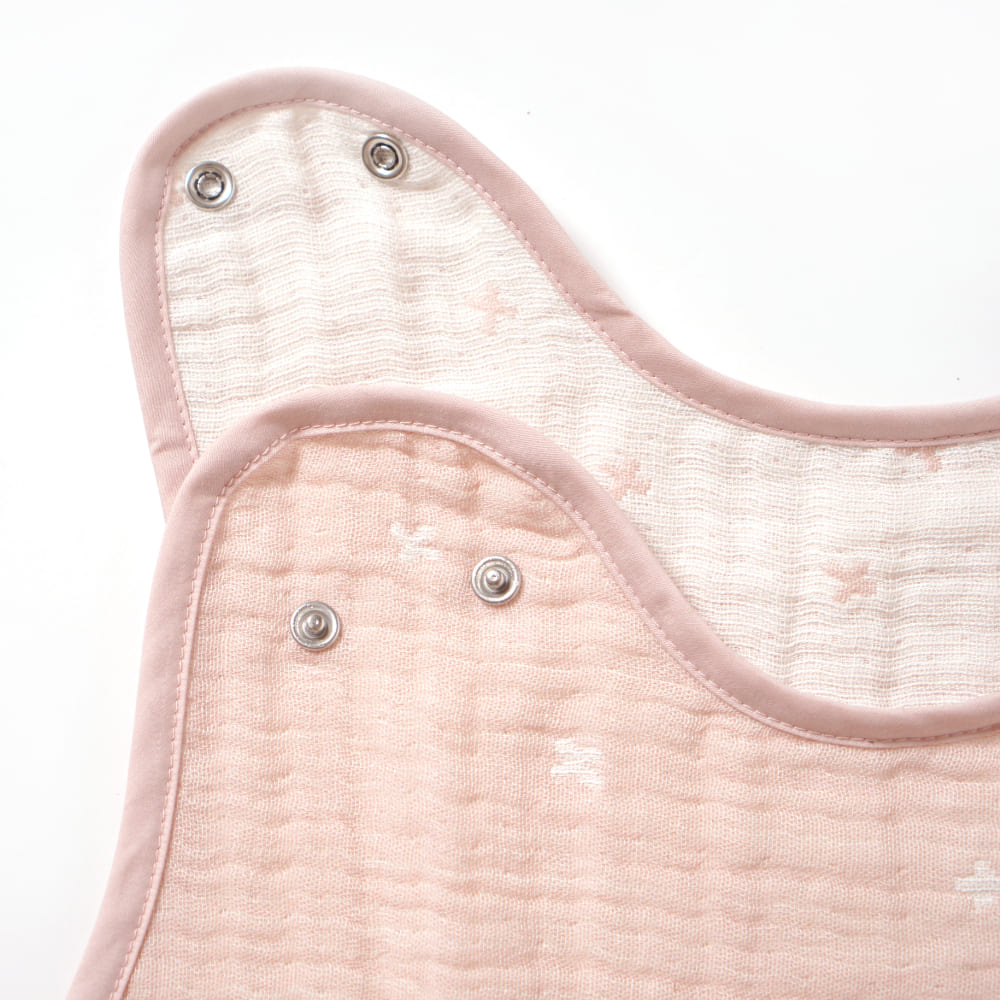 3重ガーゼスリーパー＆歯がため　ギフト2点セット　ピンク/ 出産祝い