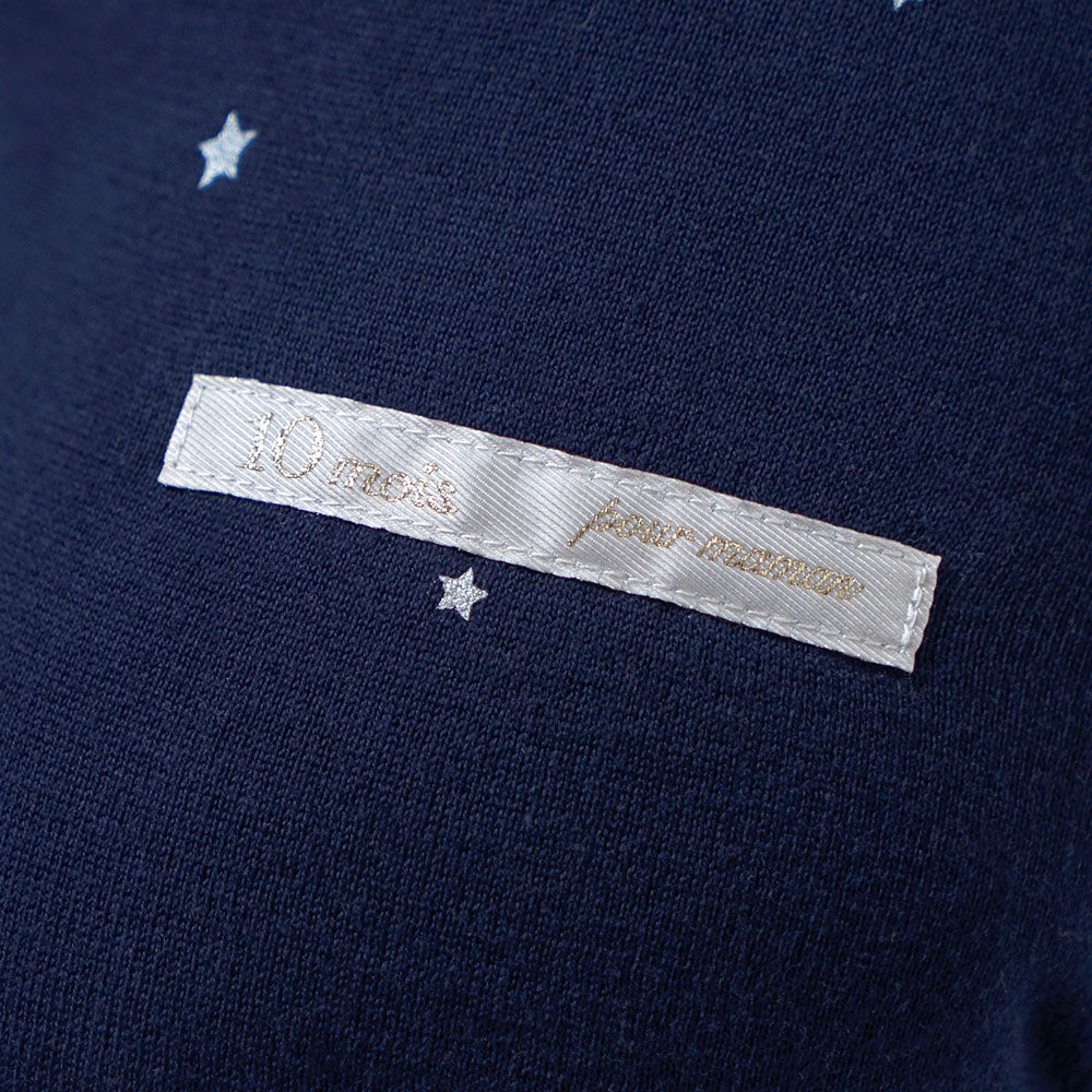 AIR PUSHION(授乳クッション) pour maman ネイビー(星柄)　カバー単品