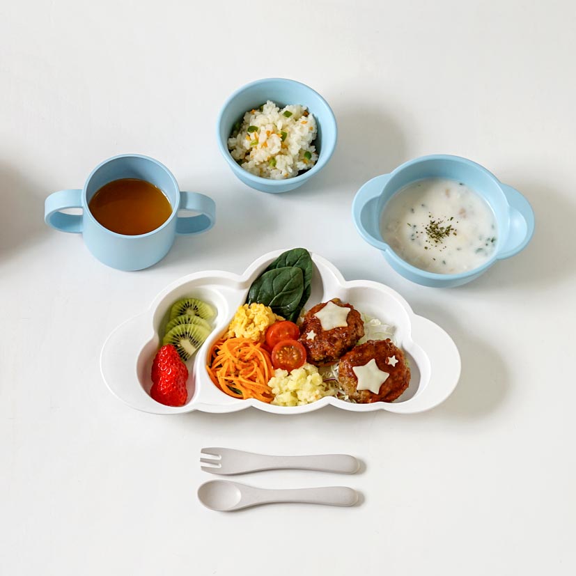 mamamanma(マママンマ) お食事3点セット grande ブルー / 離乳食食器