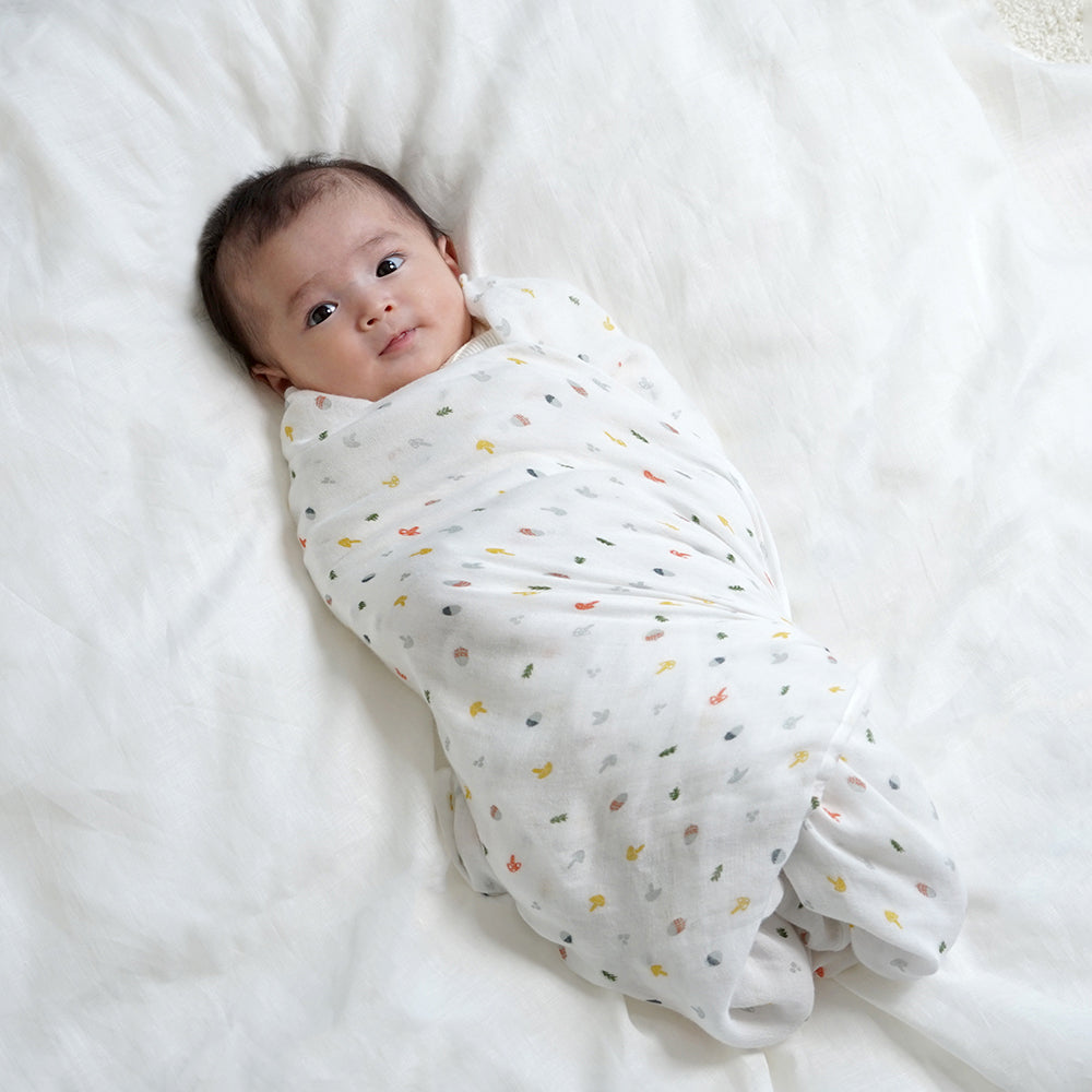 SWADDLE bamboo(スワドルバンブー)　2枚セット　りす・きのこ