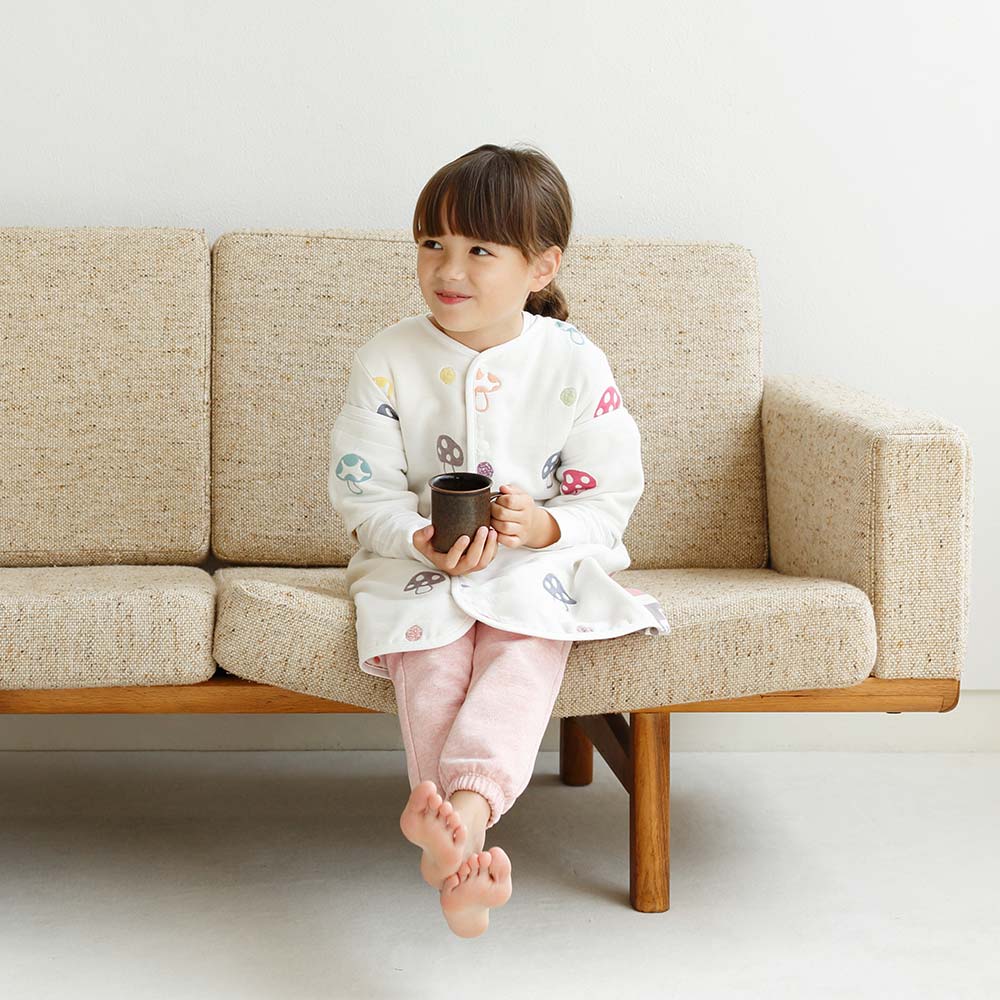 グレー　6wayスリーパー　ふくふくガーゼ(6重ガーゼ)/ 名入れ刺繍可