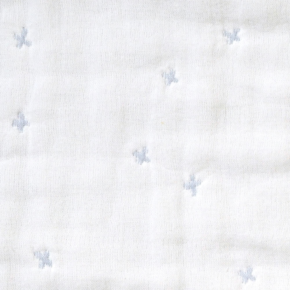 2wayビブ(2枚セット) パウダーブルー  ふくふくガーゼ(6重ガーゼ)  / 名入れ刺繍可